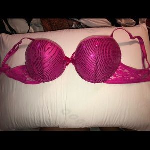 Pink sparkly/ sequence bra